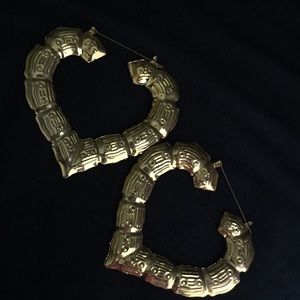 JUMBO BAMBO HEART EARRINGS